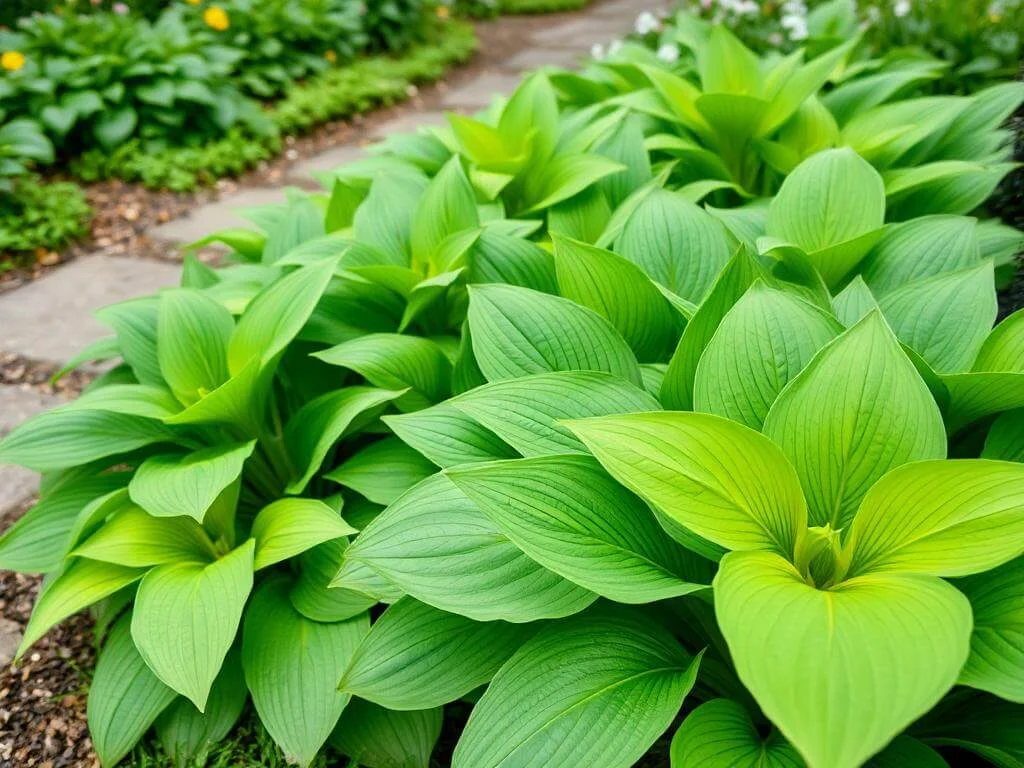 Hostas essential for landscaping with varied foliage and colors