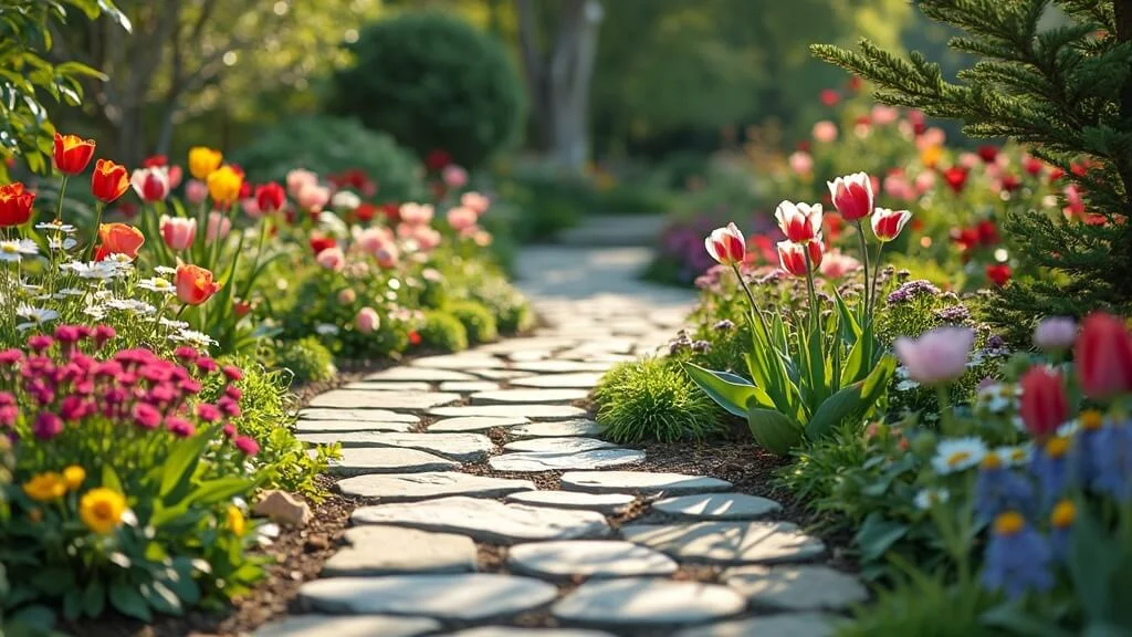 Flat Rock Pathway in Garden	