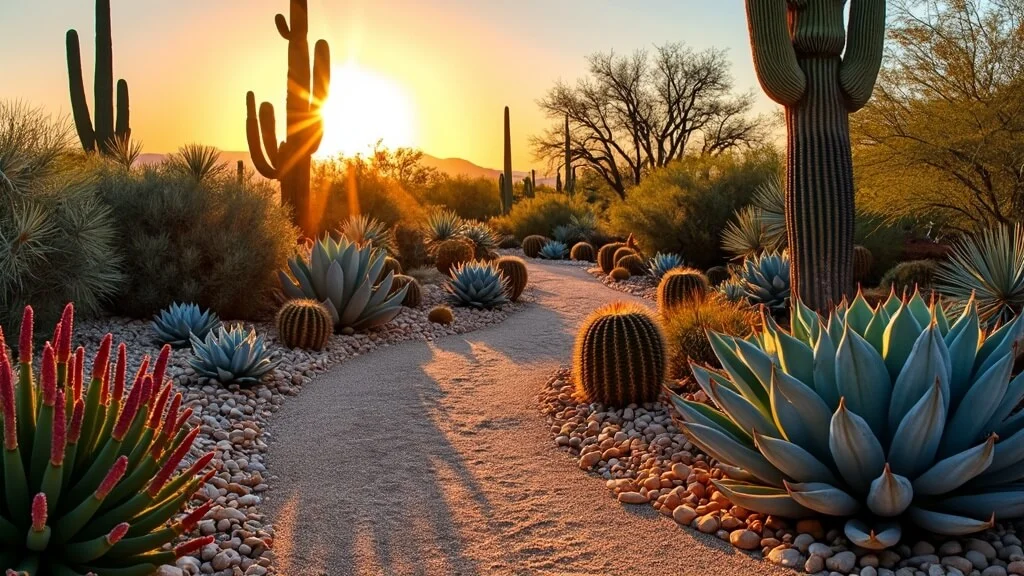 Drought-tolerant landscaping with succulents	