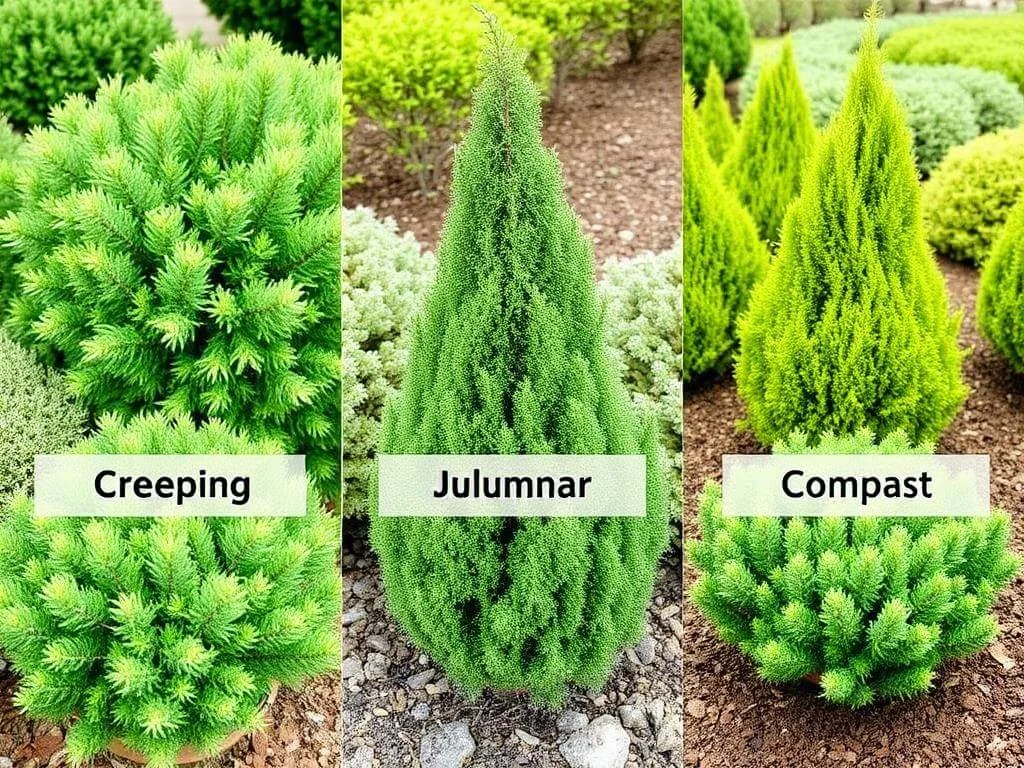 Different juniper varieties for landscaping applications