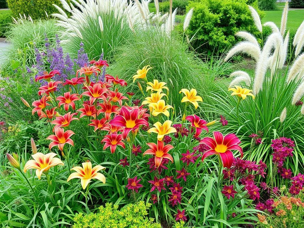 Daylily Landscape Uses with Companion Plants	