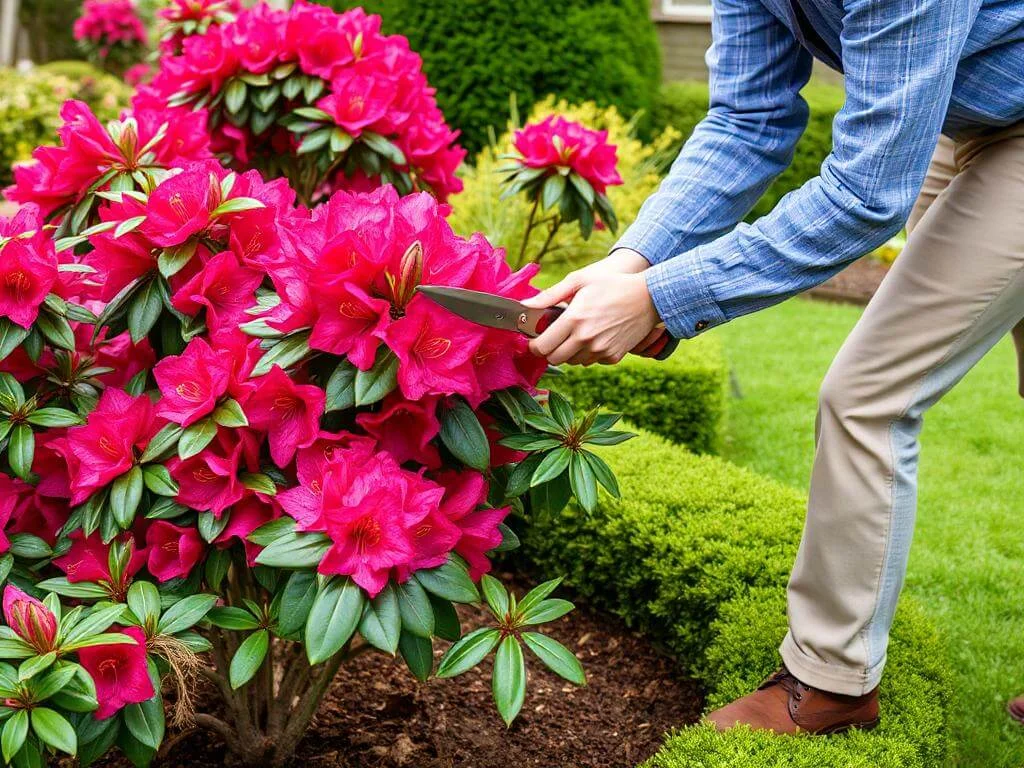 Pruning rhododendrons for healthy landscaping