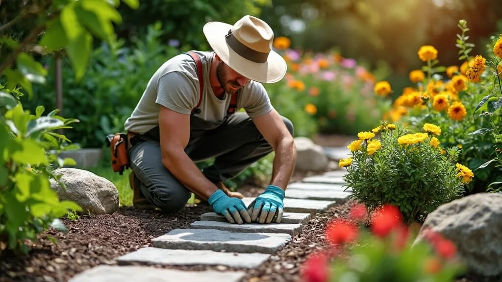 Installing Flat Rocks in Landscaping	