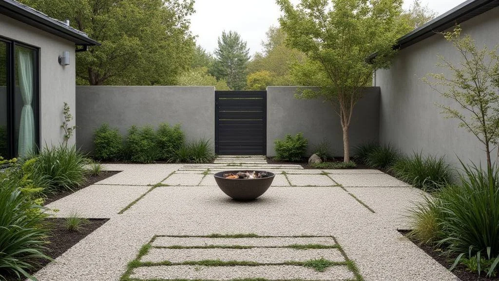 Minimalist low-maintenance outdoor design	