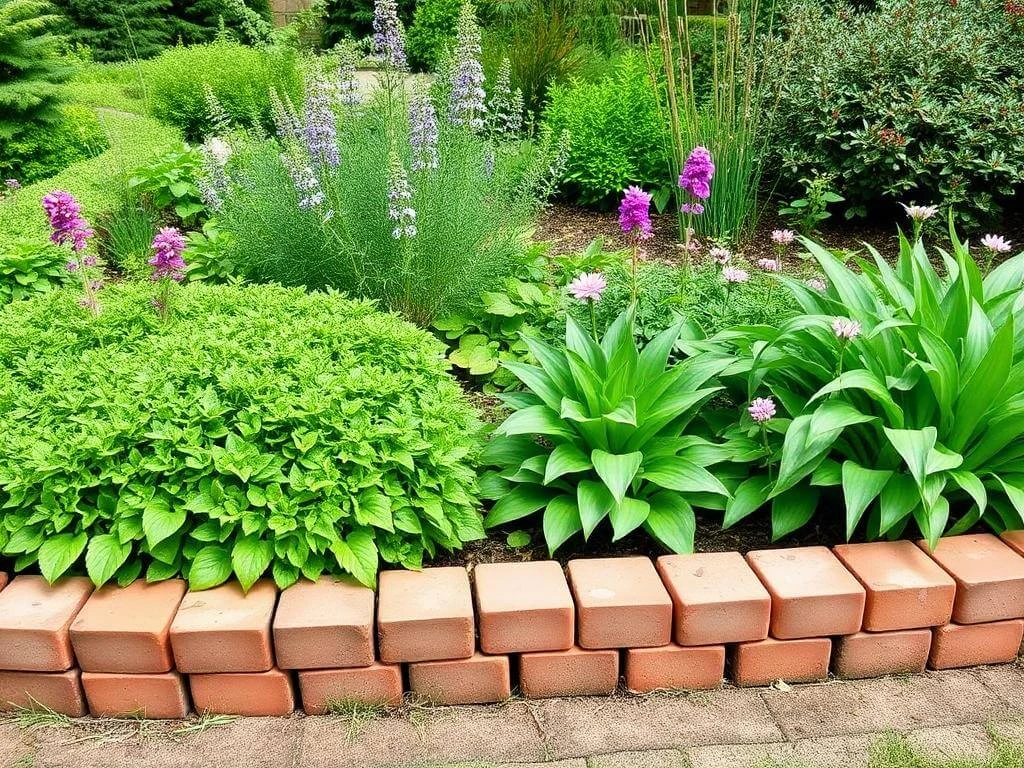 Long-Lasting Landscaping Bricks in Garden Edging	