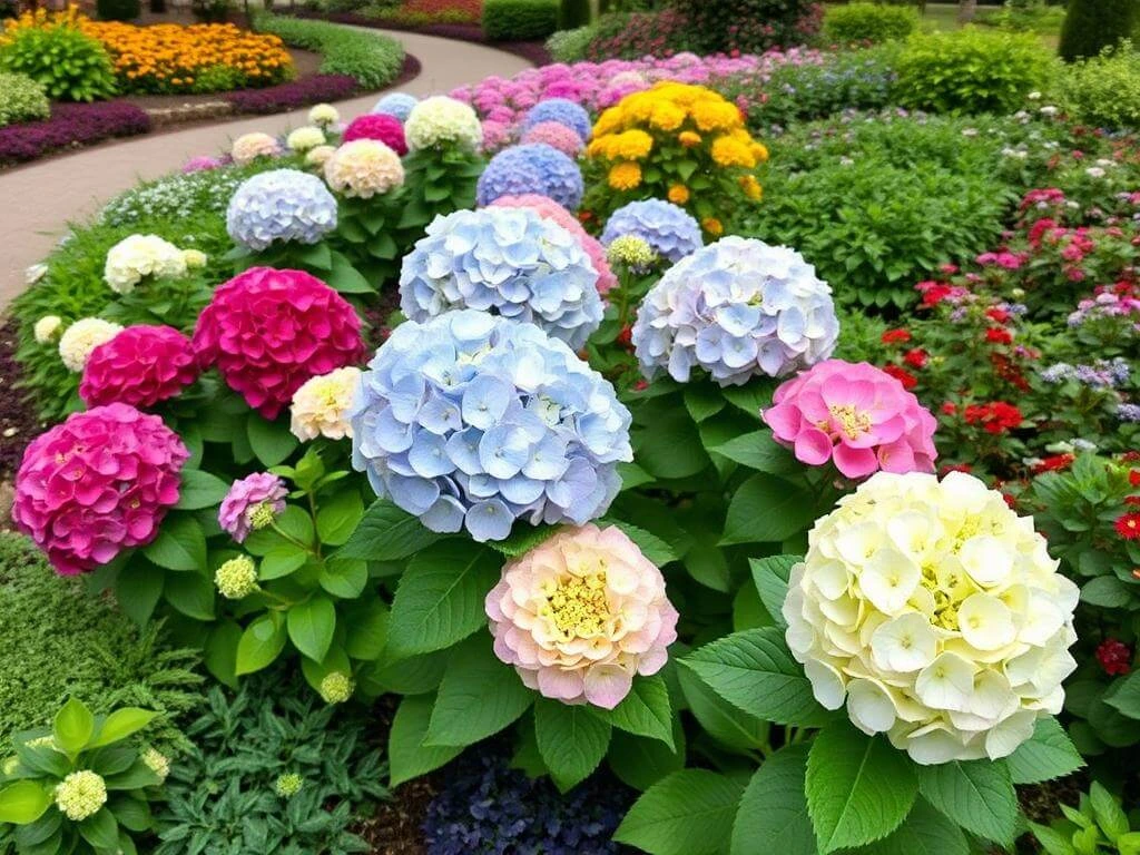 Hydrangea landscape uses for all seasons in a garden