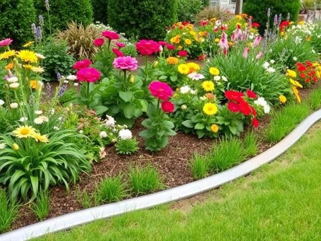 Metal Landscape Edging in a Garden