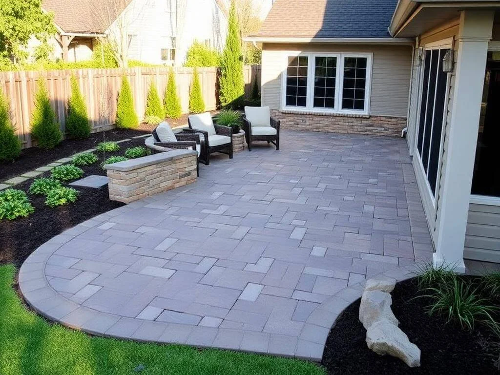 Unilock pavers outdoor patio