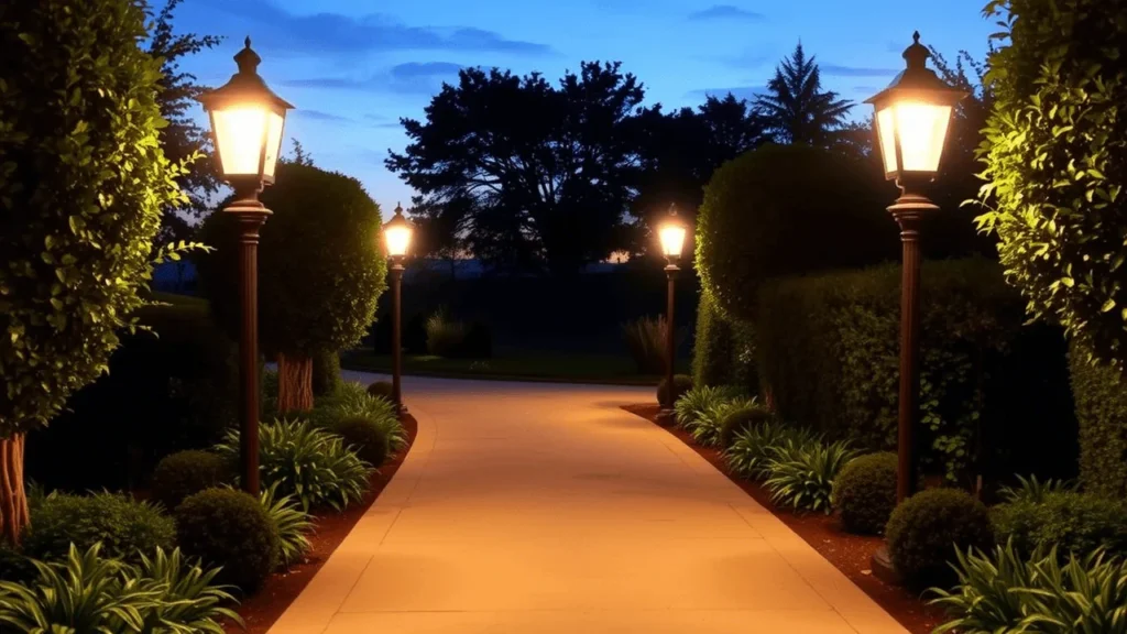 Elegant outdoor post lights